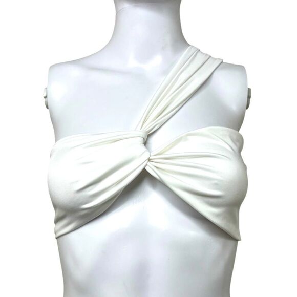 SHEIN One Shoulder Crop Top White Size XS - Picture 1 of 2